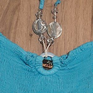 Shoreline turquoise keyhole dress